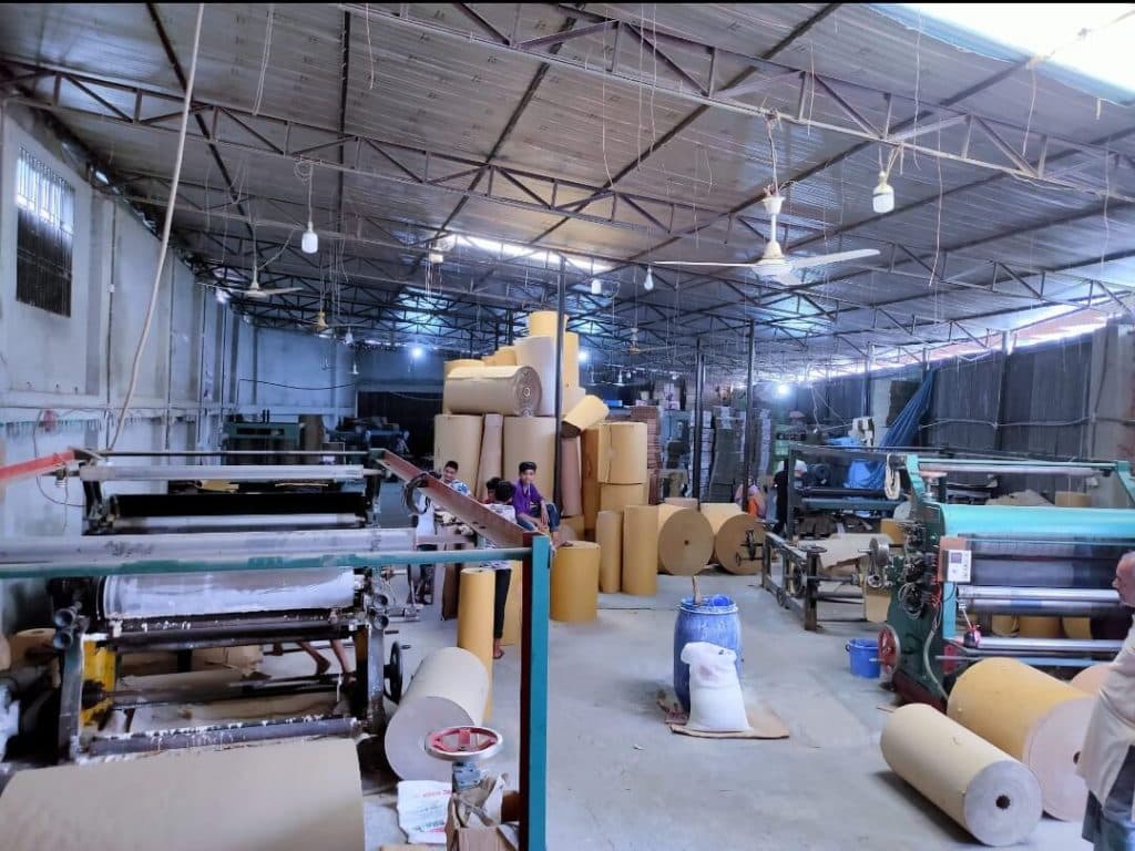 Inside MANS Packaging factory interior production line
